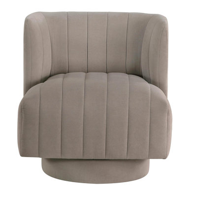 Chaise pivotante moderne avec revêtement de confort et de style taupe