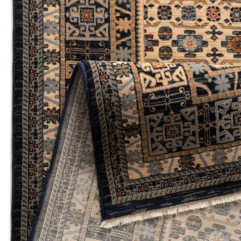 Machine Woven Wool Beige/Black/Brown Indoor Rug, Rectangle 160 x 240cm