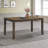 Walnut Finish Rectangular Dining Table with Solid Rubber Wood