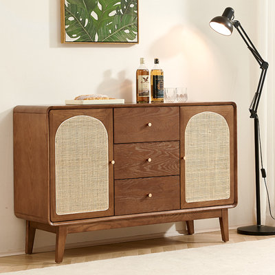 Vitrine simple en rotin