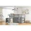 Lit mezzanine simple bas avec cabinet et bureau portatif à roulettes-1874110664