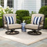 Tamarin Patio Aluminum Swivel Club Chairs With Sunbrella® Cushions