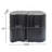 2-In-1 Irregular MGO End Table, Split Design, Small Space Friendly,Indoor Outdoor Use,Black Color-1187772388