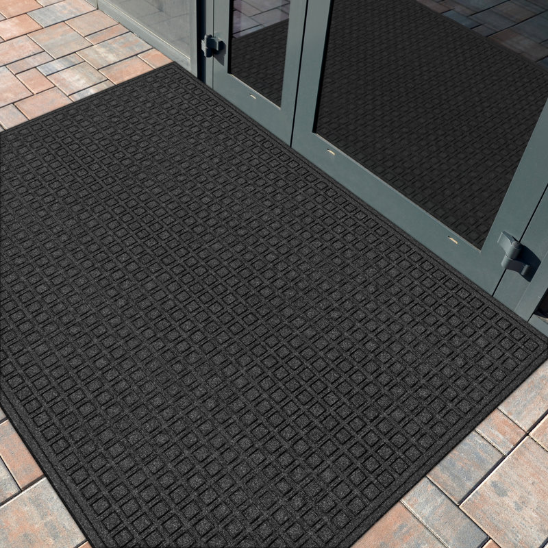 Paillasson Textures Blocks, Gris, L 48 po x L 72 po