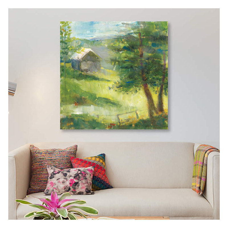 « gray grange », reproduction sur toile, H 37 po x l 37 po x P 1,5 po