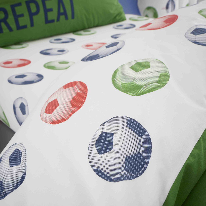 Eat Sleep Football Easy Care Fitted Sheet, 135 x 190 cm