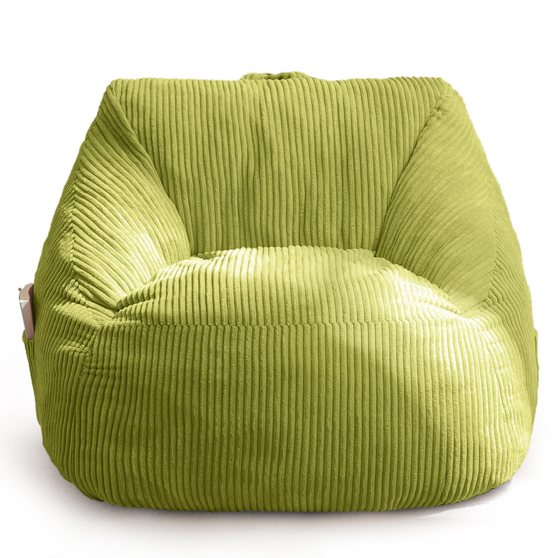Corduroy Kids Bean Bag Chair, Green Corduroy