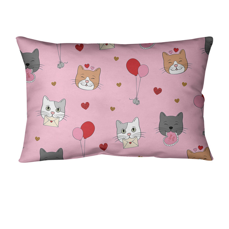 Coussin lombaire 14 po, Rose / Brun / Gris