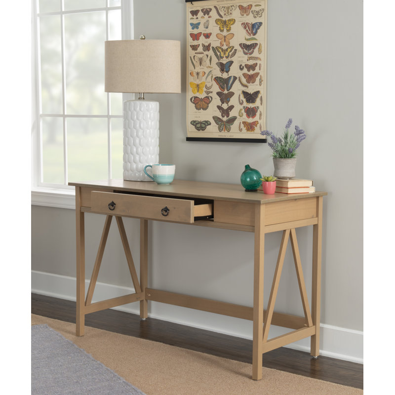 Bureau en bois avec 1 tiroir Soule, Driftwood