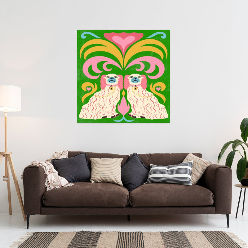 Art contemporain rétro, H 36 po x l 36 po
