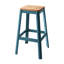 Tabouret de bar décontracté à finition sarcelle 1pc