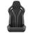 2PC Universal Bucket Racing Seats Stitch PVC Leather Reclinable Carbon Look Leather Back With Adjustor Slider(Not Including Seat Bracket )