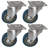 4 Pack 2-inch Caster Wheels Swivel Plate