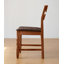Chaise de salle à manger rétro et simple en bois d'hévéa