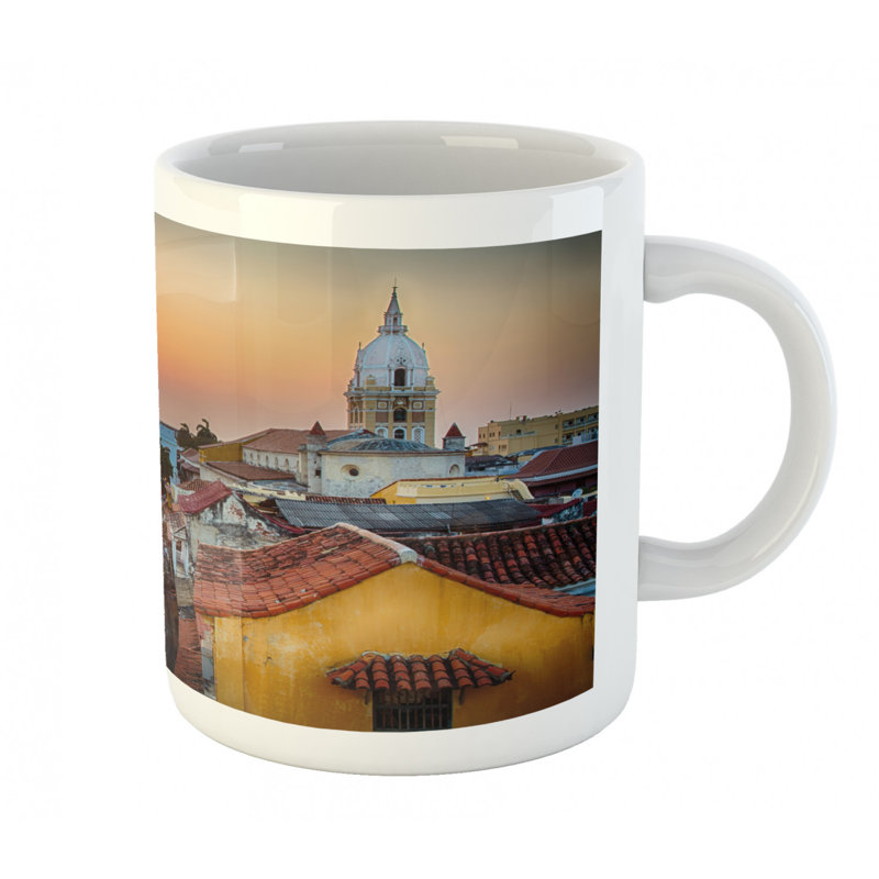 Grande tasse à café coucher de soleil