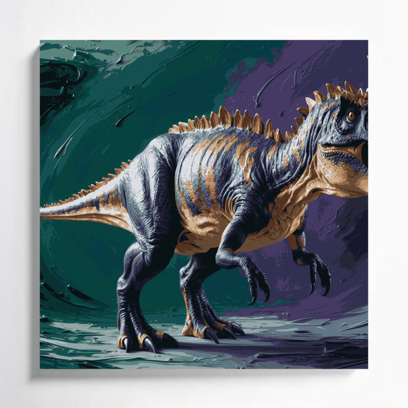 «Dinosaur Dracorex Blue», art mural sur toile, H 32 po x l 32 po