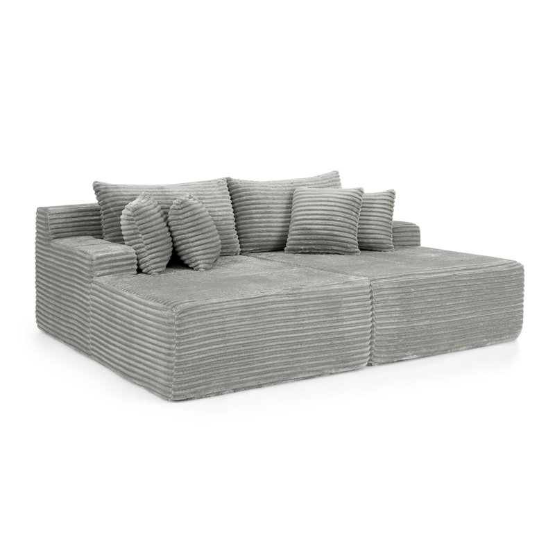 Fauteuil paresseux à deux places, canapé compressé sans assemblage, fabriqué en tissu de velours, fauteuil moderne moelleux, utilisé pour les salons et les chambres à coucher