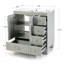 Meuble-lavabo bleu gris 30 po avec lavabo en céramique - Tiroirs à fermeture en douceur, structure en bois massif, rangement multi-organisateur-1613017934