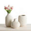 Ensemble de 3 vases modernes en céramique beige