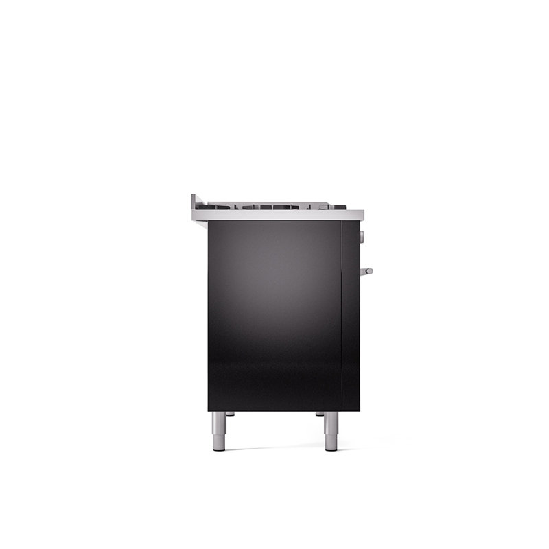Plaque chauffante double 8 brûleurs 48 po ILVE Professional Plus II, Propane liquide, Noir lustré