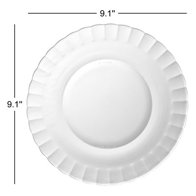 Picardie Commercial Dishwasher Safe 9.1'' Tempered Glass Dinner Plate , Set of 6