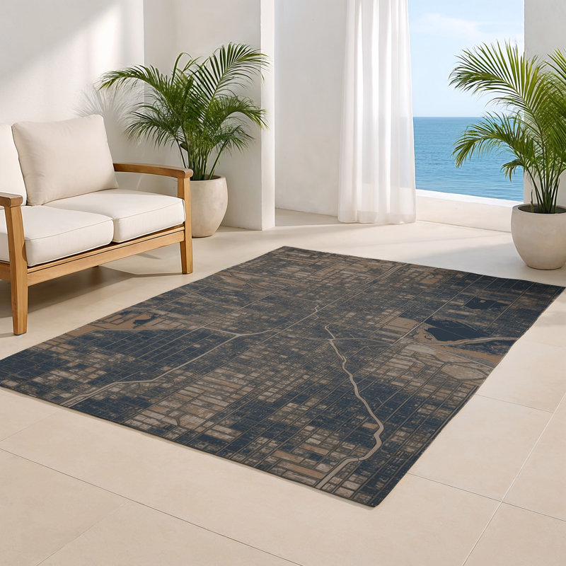 Tapis intérieur et extérieur noir Transport, Rectangulaire 8 pi x 10 pi