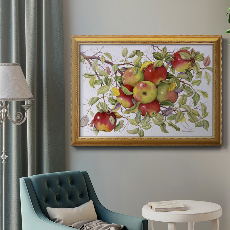 Pommes - peinture sur toile encadrée, H 24 po x l 36 po