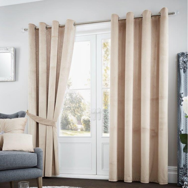 Rosdorf Park Alvarenga Polyester Room Darkening Eyelet Curtain Pair ...