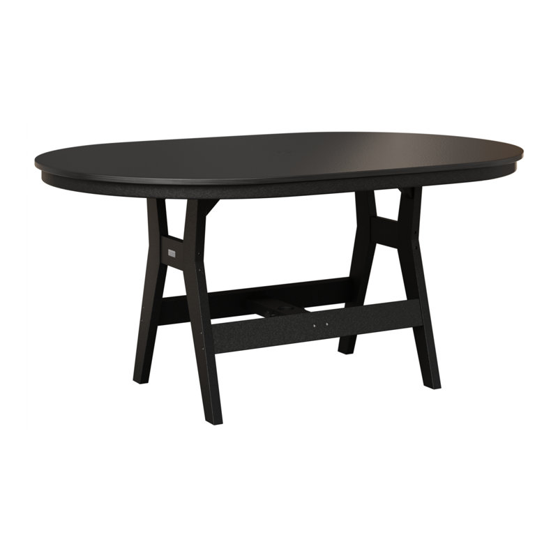 Table de bar berlinoise Berlin, Noir, H 38,87 po x l 64 po x P 44 po, Noir martelé