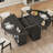 59'' Dining Table for 4-8, Extendable Round Dining Table, Large Expendable Kitchen Dinner Tables With 3-tier Storage Racks-631741611