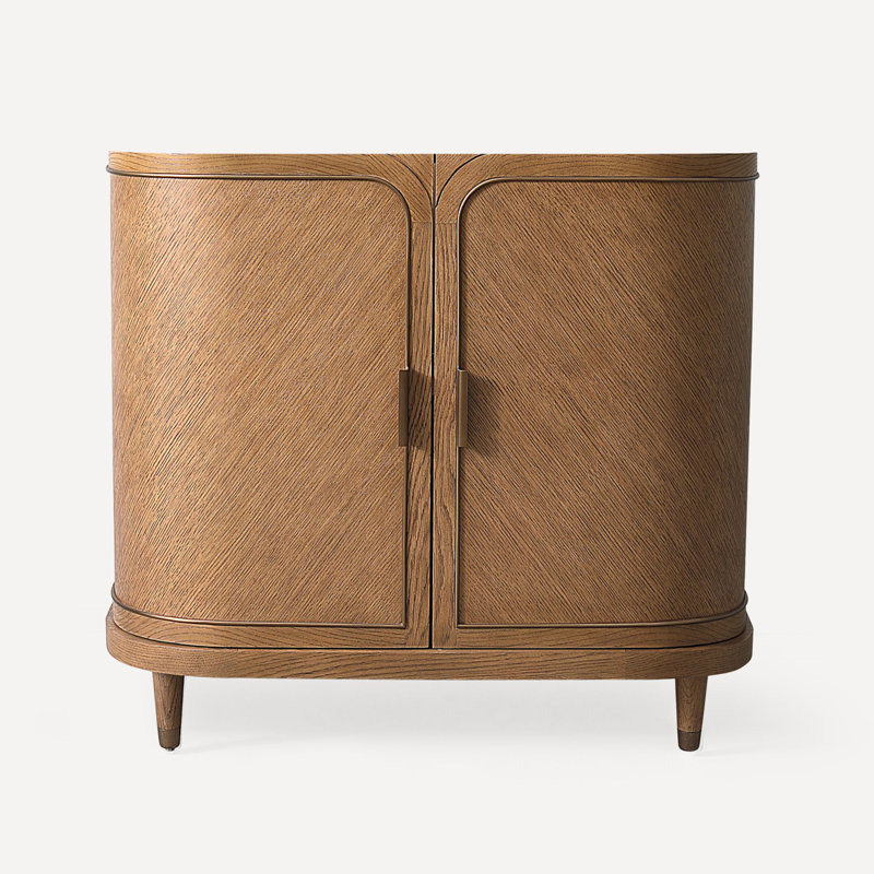Coiffeuse Rosebrook et comptoir en pierre de quartz, Chêne clair / laiton vieilli, Marquina éternelle