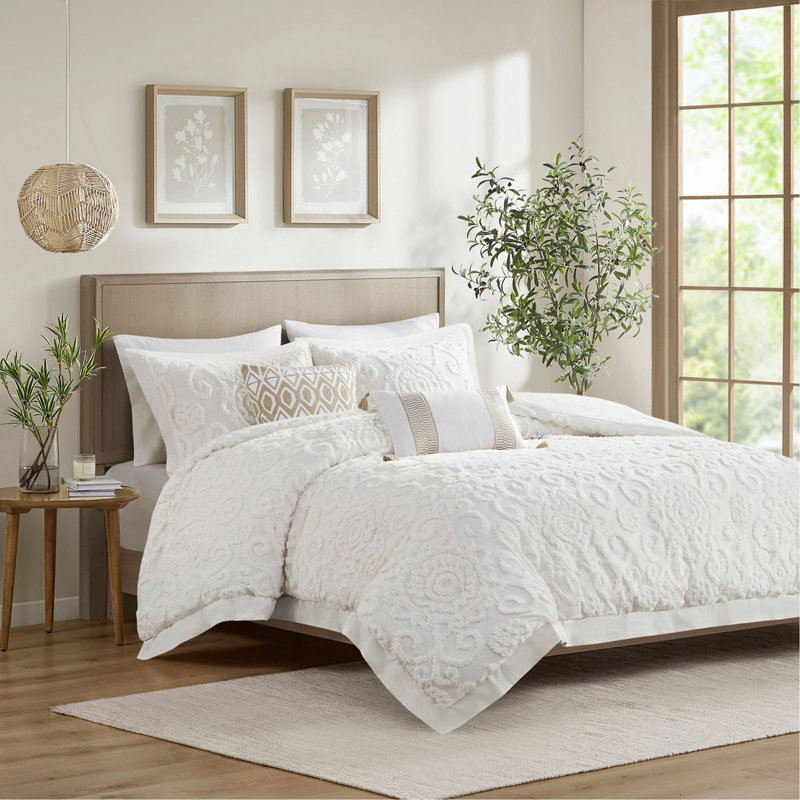 Comforter Mini Set Ivory, King Comforter + 2 Additional Pieces