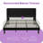 King Size Velvet Upholstered Platform Bed with Wingback Headboard and Wooden Slats-1735546374-1735546480