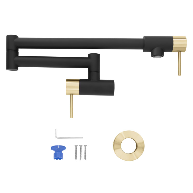 ZLINE Autograph Edition Gemini Pot Filler, Matte Black;Champagne Bronze