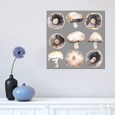 Mushrooms by Nic Squirrell - Wrapped Canvas Painting