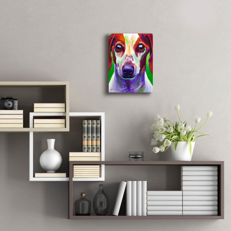 «Dachshund - Cooper» par Dawg Painter, H 16 po x l 12 po x P 0,13 po
