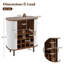 Bar à vin 28 po avec support à vin cannelé, porte-verres et rangement latéral caché-944724620