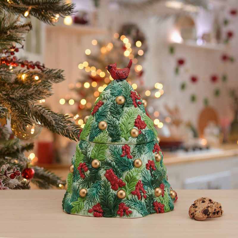 Fitz and Floyd Holiday Christmas Tree Cookie Jar