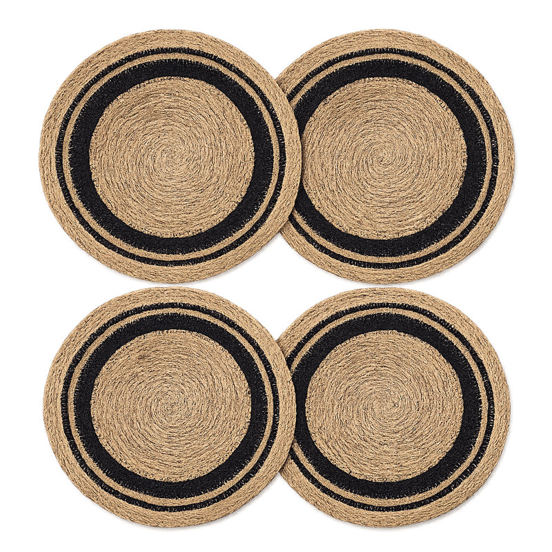 Ensemble de 4 napperons Seagrass, Black