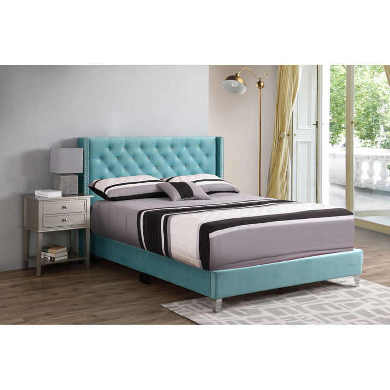 Ashe Upholstered Standard Bed, Full/Double, Purple