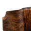 Fauteuil demi-tonneau en cuir de vache brun Diamond Diamond - pivotant et inclinable - Rustic Western Ranch