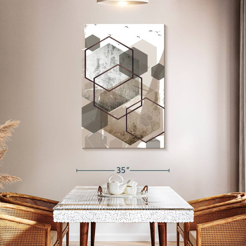 Avery Hexagons Beige I, 30" H x 20" W