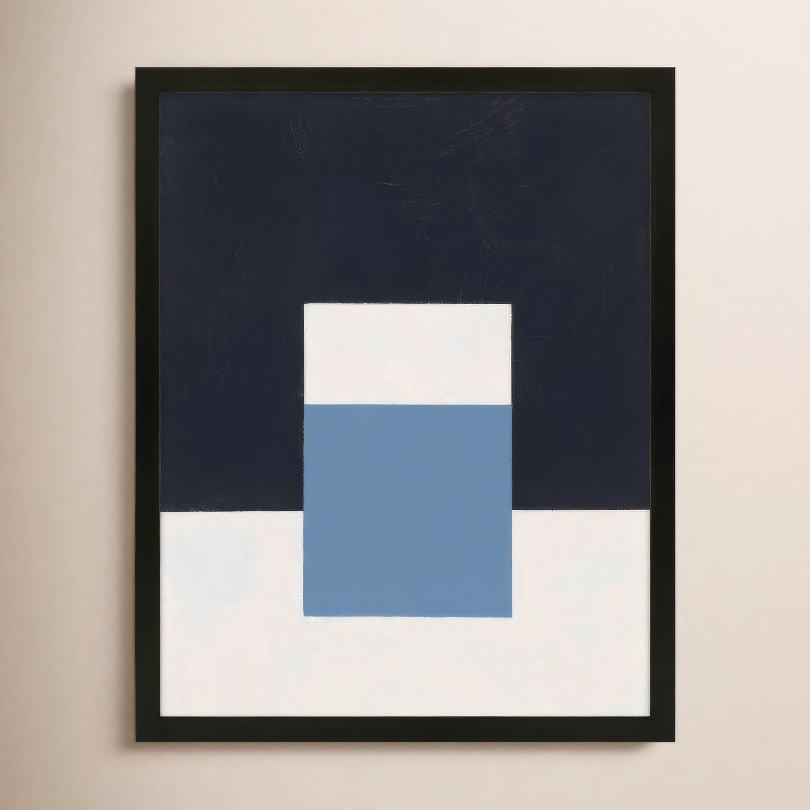 Square Sky by Robert Kamnatnik, Black Framed Paper, 20" H x 16" W x 1.25" D