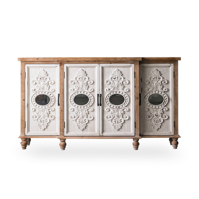 Buffet en bois massif blanc