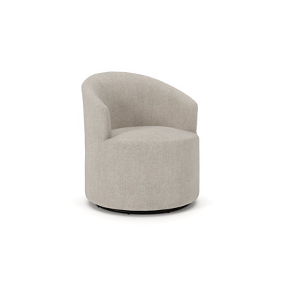 Fauteuil demi-tonneau pivotant rembourré Deryn