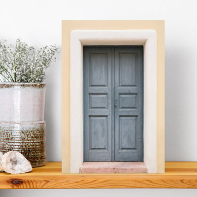 Rustic Blue Doorway by Andreas Magnusson - Wrapped Canvas Print