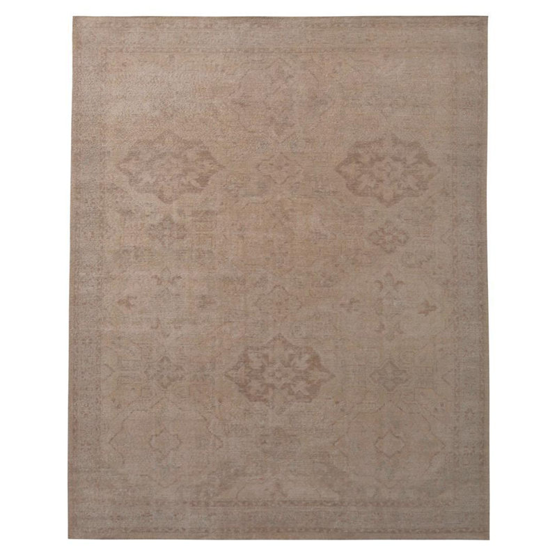 Distressed Homage Hand Knotted Wool Area Rug, Rectangle 6' x 9'