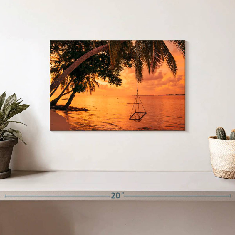 Gillard Swing On A Beach Sunset, 8" H x 12" W