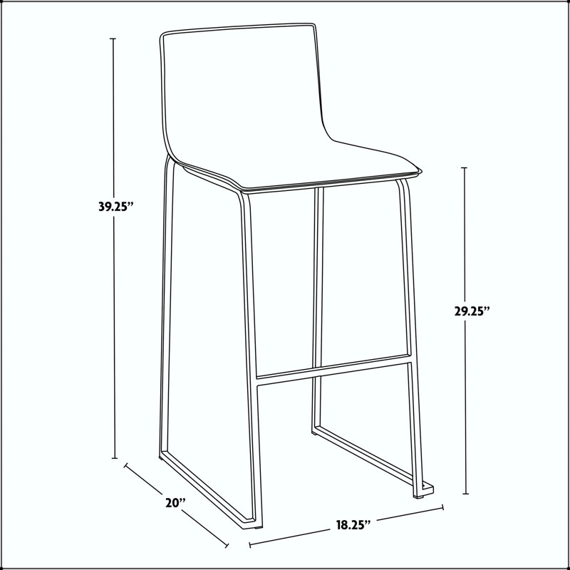 Tabouret de bar contemporain en acier doré - ensemble de 2, Gris