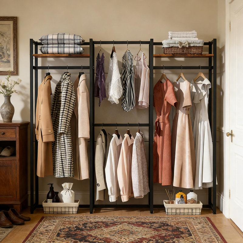 Portable Wardrobe Rack,High Closet Organizer